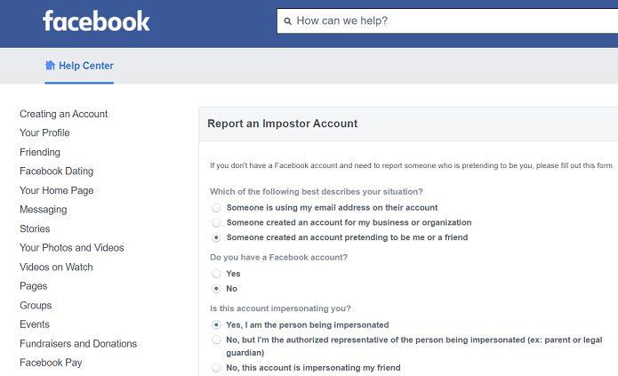Facebook: jak zgłosić fałszywe konto lub stronę