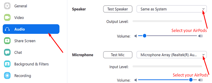 Correção: o microfone AirPods não está funcionando no Windows 11