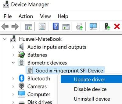 Windows 11：指紋オプションは現在利用できません