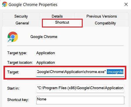 Cómo hacer que Chrome abra el modo de incógnito de forma predeterminada