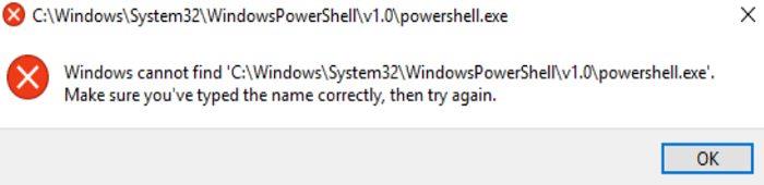 Remediere: Windows nu poate găsi Powershell.exe