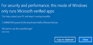 Remediere: PowerShell.exe nu este o aplicație verificată de Microsoft