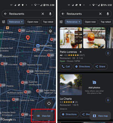 خرائط جوجل: كيف ترى المطاعم الأعلى تقييمًا في منطقتك