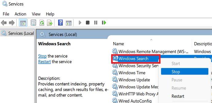 O que fazer se a indexação do Windows 11 não estiver funcionando