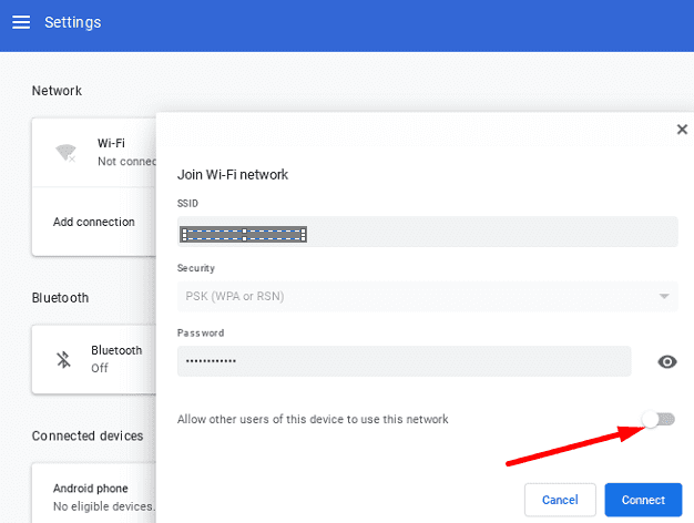 แก้ไข: Chromebook บอกว่า Wi-Fi อยู่นอกช่วง