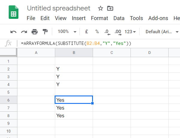 FIX: Der Array-Wert konnte nicht gefunden werden Fehler in Sheets