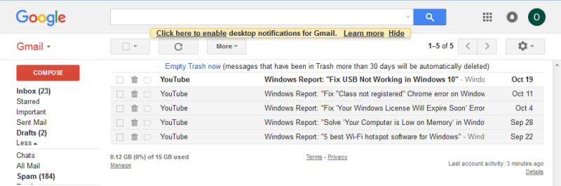 كيفية استرداد رسائل البريد الإلكتروني المحذوفة / المؤرشفة في Gmail