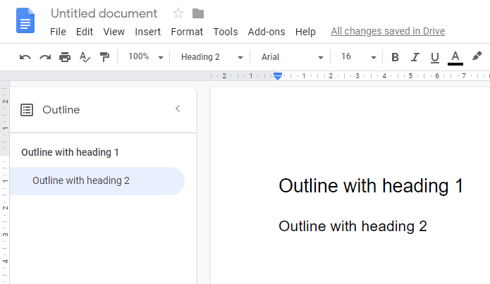 วิธีเพิ่มโครงร่างเอกสารใน Google Docs