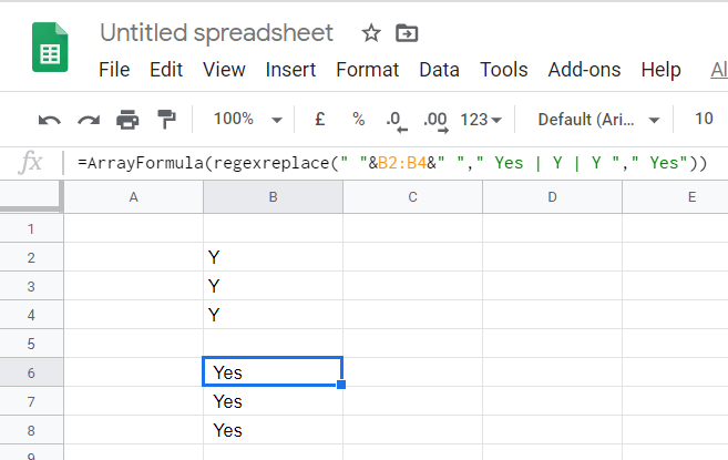 FIX: Der Array-Wert konnte nicht gefunden werden Fehler in Sheets