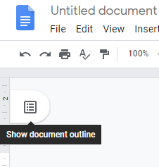 Como adicionar contornos de documentos no Google Docs