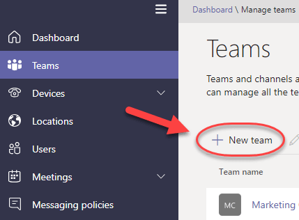 MicrosoftTeamsでチームを作成および管理する方法