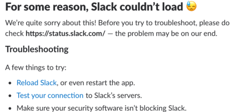 Come risolvere Slack se non si connette a Internet
