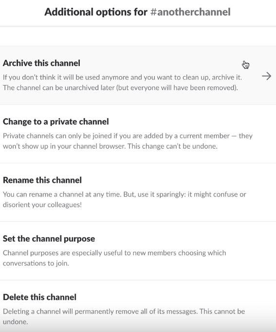 Cómo editar, eliminar o archivar un canal de Slack • Guías de Slack