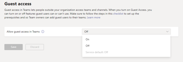 Quyền truy cập Khách của Microsoft Teams hiện được bật theo mặc định