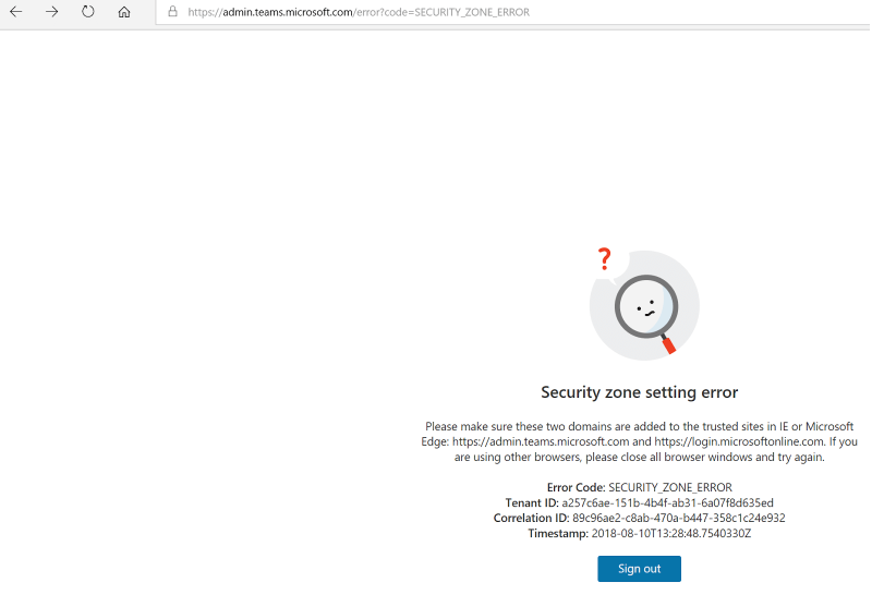 تصحيح: خطأ في إعداد منطقة أمان Microsoft Teams