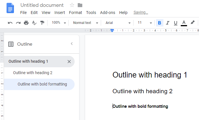 Come aggiungere i contorni del documento in Google Docs