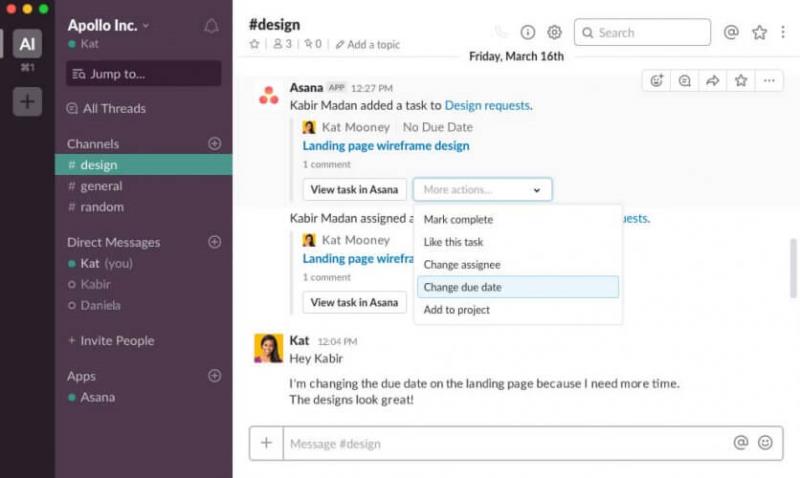 Asana'yı Slack ile nasıl entegre edebilirim?