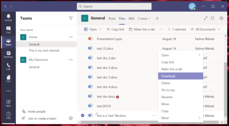 CORREÇÃO: o Microsoft Teams não baixa arquivos