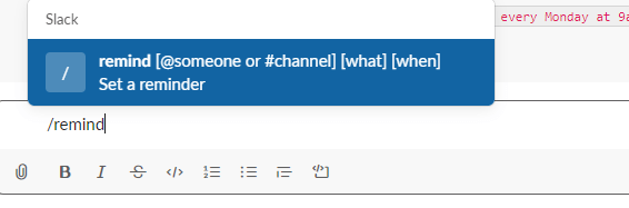 Slackでリマインダーを作成、編集、削除する方法