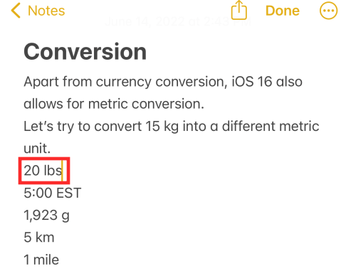 So konvertieren Sie Metriken sehr schnell auf dem iPhone unter iOS 16