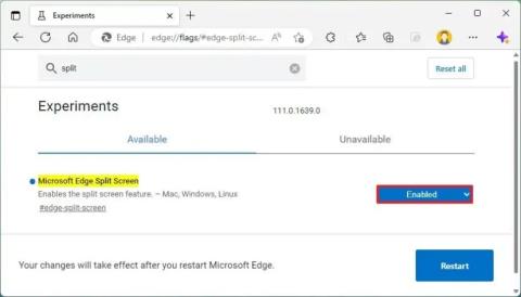 Microsoft Edgeで分割画面を有効にする方法