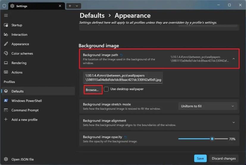 So ändern Sie das Hintergrundbild auf dem Windows-Terminal