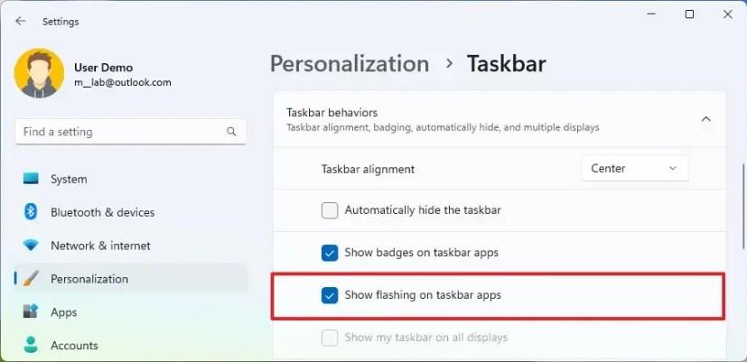 So deaktivieren Sie blinkende Apps in der Taskleiste unter Windows 11