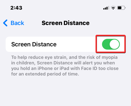 So aktivieren und verwenden Sie Screen Distance unter iOS 17