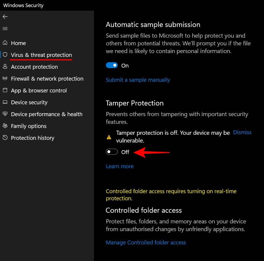 So aktivieren Sie Windows Defender in Windows 11