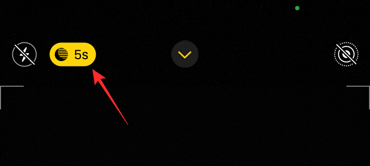 カメラアイコンの黄色い点とは何ですか?