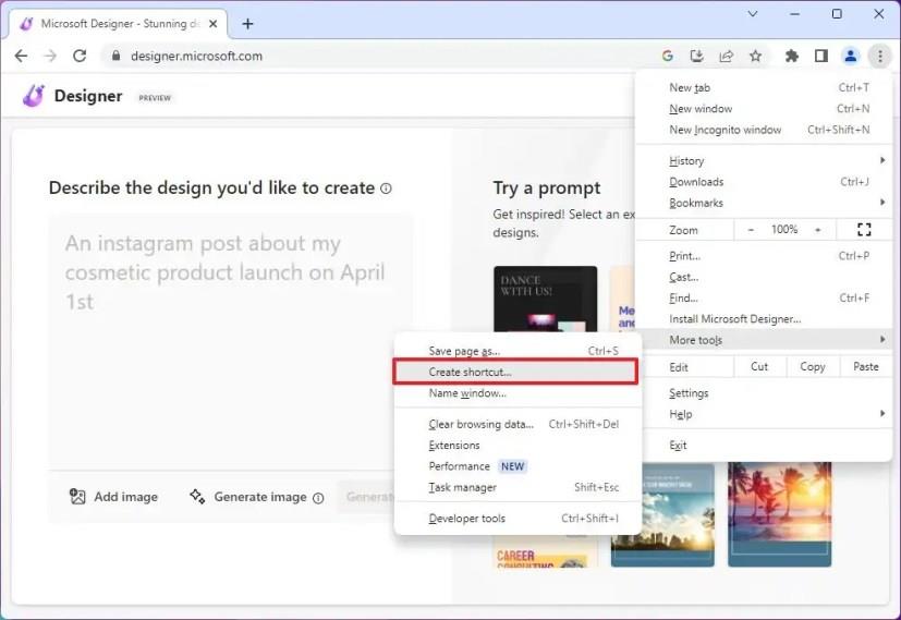 So installieren Sie Microsoft Designer als App unter Windows 11