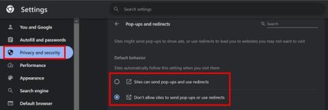 Google Chrome : activer/désactiver le bloqueur de pop-up