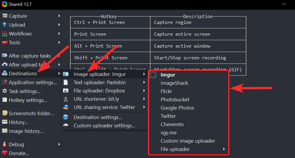 Windows 11 또는 10에서 ShareX를 사용하여 스크린샷을 찍고 화면을 기록하는 방법