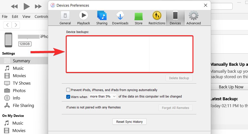Comment supprimer la sauvegarde iTunes sur Windows 11