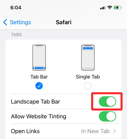 IOS 15: Landscape Tab Bar ใน Safari คืออะไร