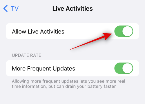 So deaktivieren Sie Live-Aktivitäten in der Apple TV App auf dem iPhone