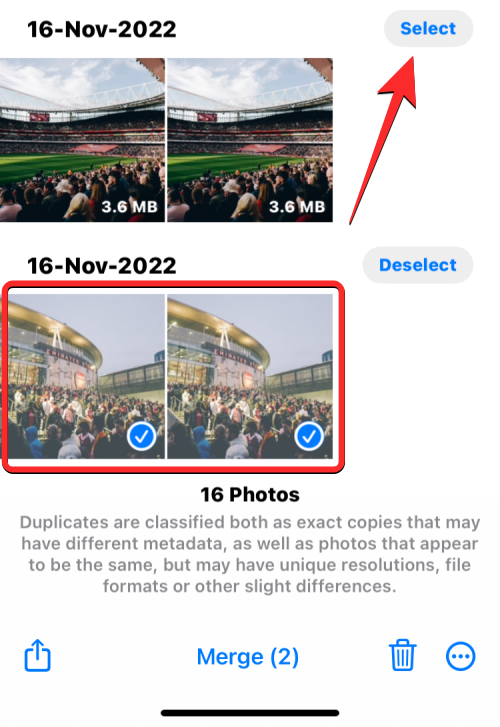 iPhoneで重複した写真を結合する方法