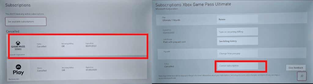 Xbox Game Pass 구독을 취소하는 방법