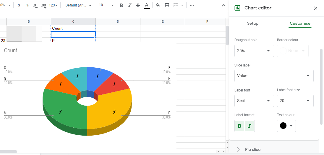 Comment créer un graphique à secteurs sur Google Forms