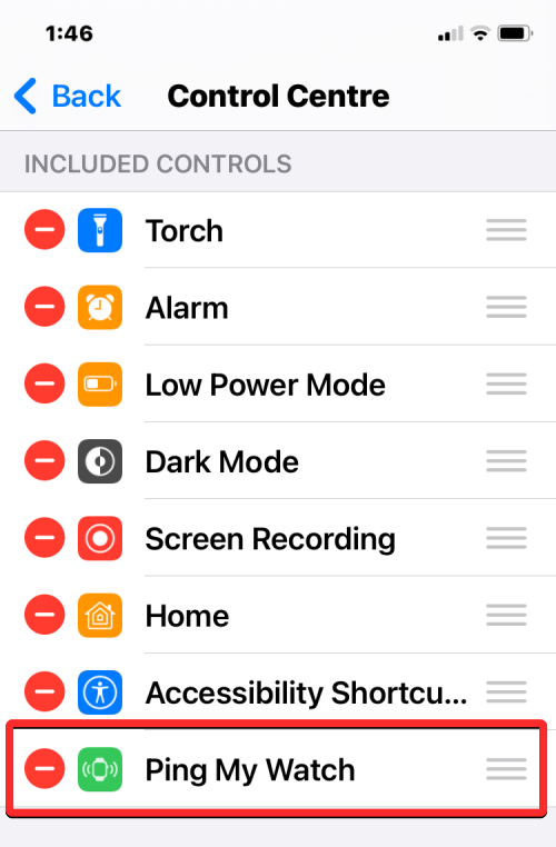 如何從運行 iOS 17 的 iPhone 上的控制中心 ping 您的 Apple Watch