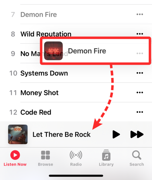 如何在 iPhone 上的 Apple Music 中添加歌曲以立即播放下一首