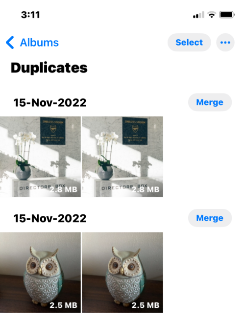 Comment fusionner des photos en double sur iPhone