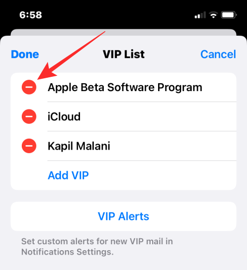 Apple MailのVIPリストからユーザーを削除する方法