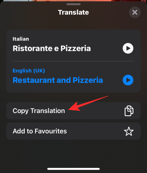 iOS 16でiPhoneカメラを使用してテキストを翻訳する方法
