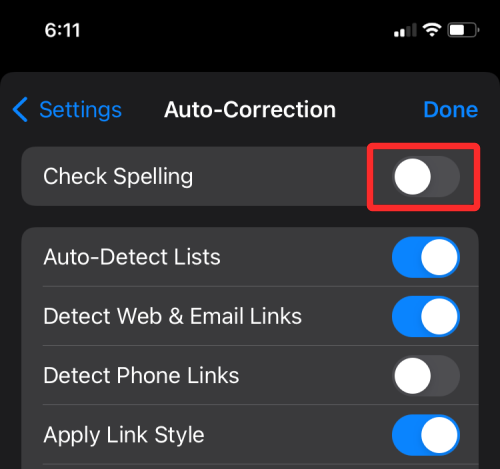 iPhone에서 맞춤법 검사를 끄는 방법