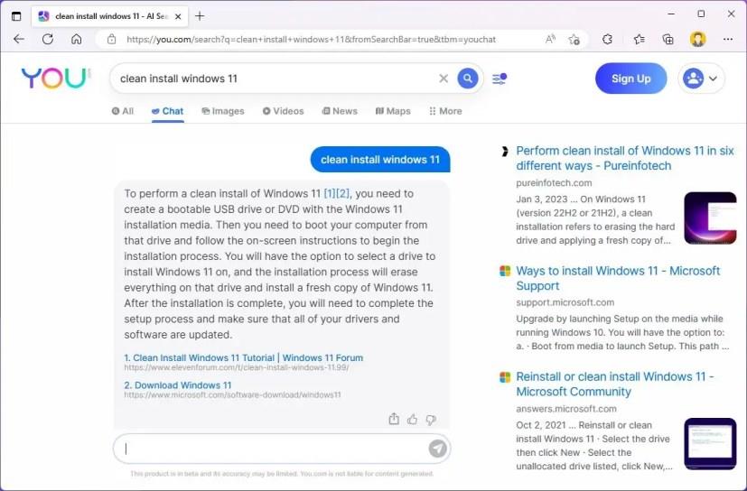 You.com propose une recherche de chatbot IA si vous ne pouvez toujours pas accéder à Bing AI