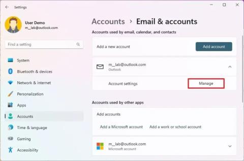 Windows 11 からアプリのメール アカウントを削除する方法