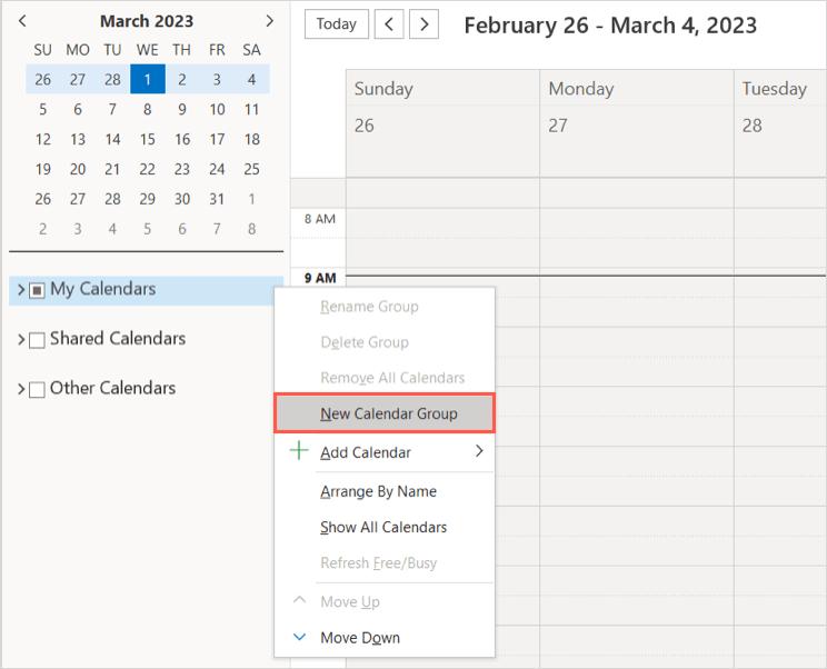 Comment créer un groupe de calendriers dans Microsoft Outlook