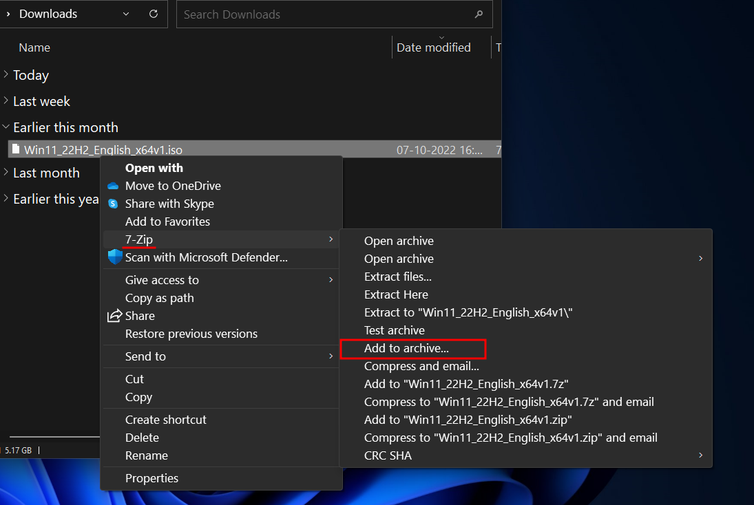 So verwenden Sie 7-Zip unter Windows 11