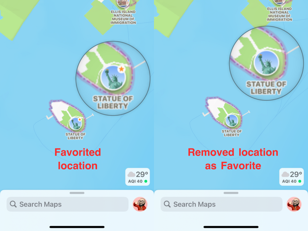 Comment supprimer les favoris sur Apple Maps